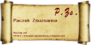 Paczek Zsuzsanna névjegykártya